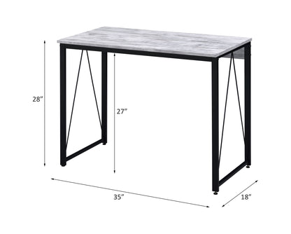 Zaidin - Writing Desk - Antique White / Black
