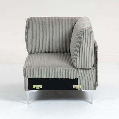 Modular Sectional Sofa Corner Seat, Middle Seat Module Couch - Gray