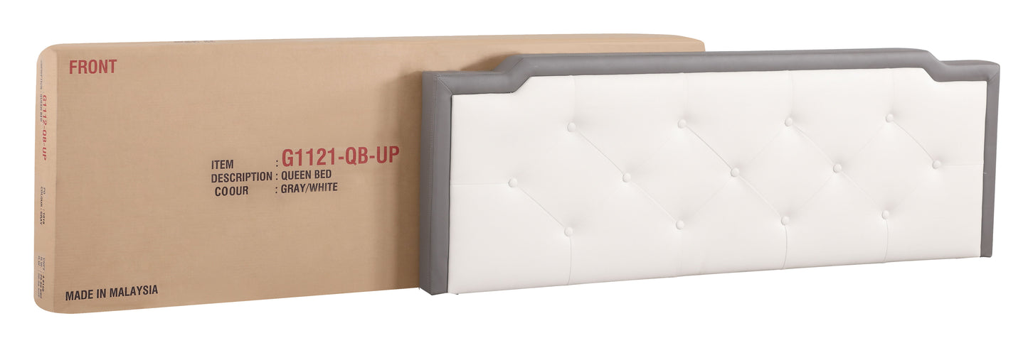 Deb - Queen Bed - Light Gray