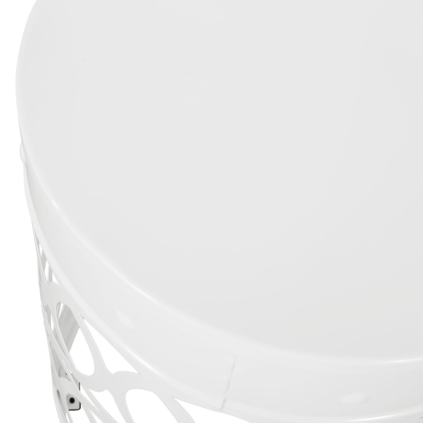 Outdoor Metal (Set of 2) End Table - White