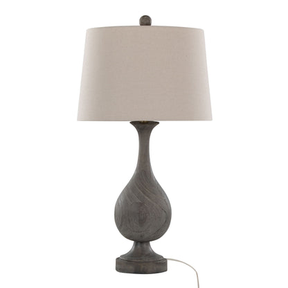 Cipolla - Poly Farmhouse Table Lamp (Set of 2) - Acid Griffin / Antique Soft Brass / Natural