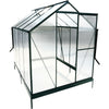 6.3'x8.2'x7' Polycarbonate Greenhouse, Heavy Duty Outdoor Aluminum Walk-In Green House Kit With Rain Gutter, Vent And Door For Backyard Garden - Green