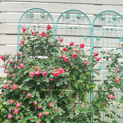 2 Pack Metal Garden Trellis Rustproof Trellis For Climbing Plant Outdoor Flower Support - Green