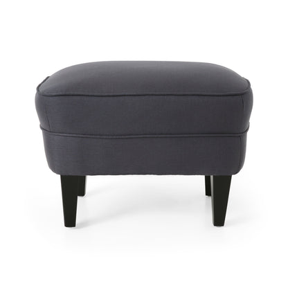 Enchante, Living Room Set With Tufted Back Club Chair And Ottoman - Gray