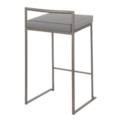 Fuji - Industrial Stackable Counter Stool (Set of 2) - Gray