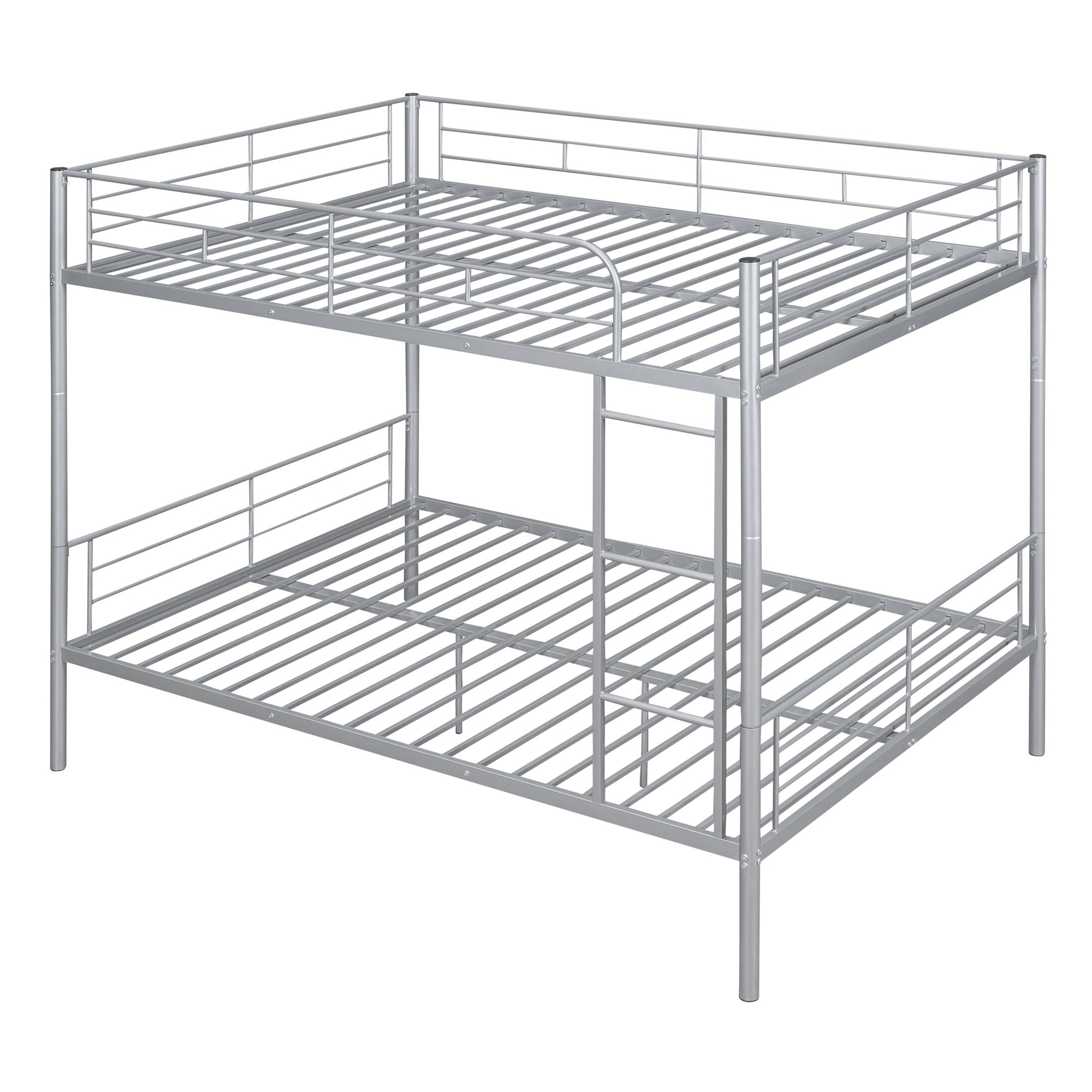 Full Over Full Metal Bunk Bed - Sliver
