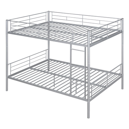 Full Over Full Metal Bunk Bed - Sliver