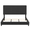 King Size Upholstered Platform Bed - Charcoal Gray