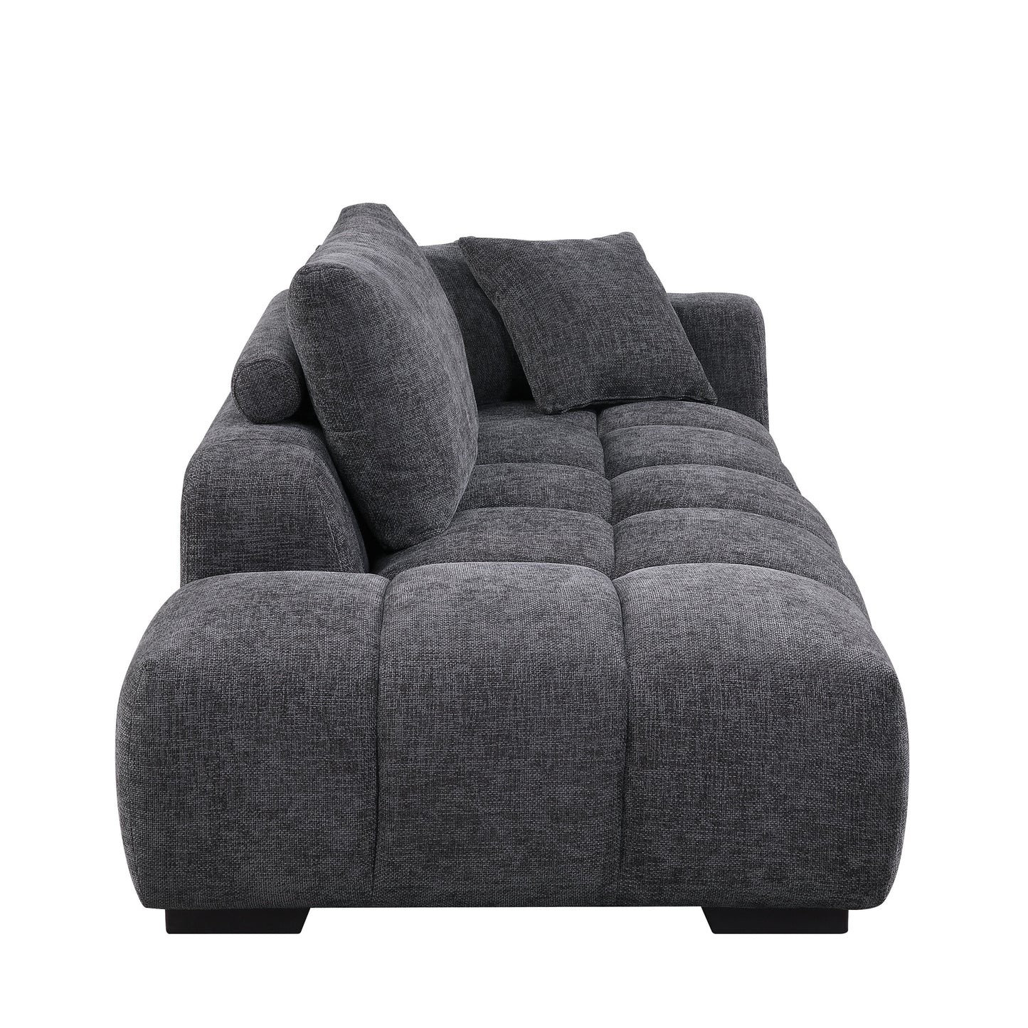 Chosen - Sectional Sofa With Toss Pillows With 2 Chaises - Gray