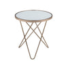 Valora - Glass Top End Table - Champagne