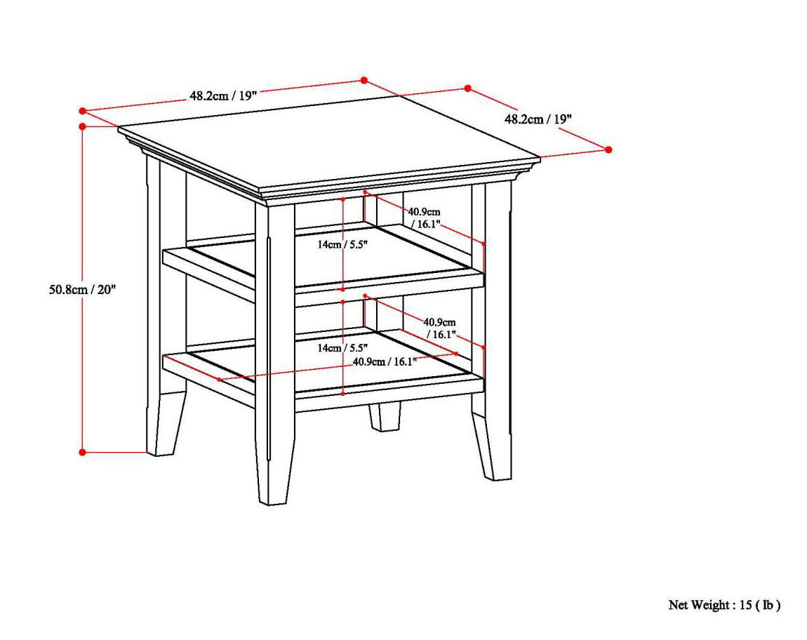 Acadian - End Table - Farmhouse Gray