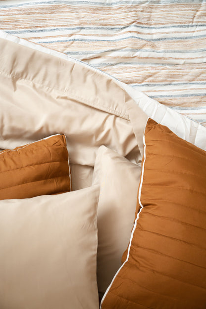 4 Piece Queen Bamboo Hypoallergenic Sheet Set - Khaki