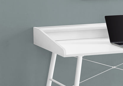 Computer Desk For Home Office, Laptop, Storage Shelves, Convenient Design - White