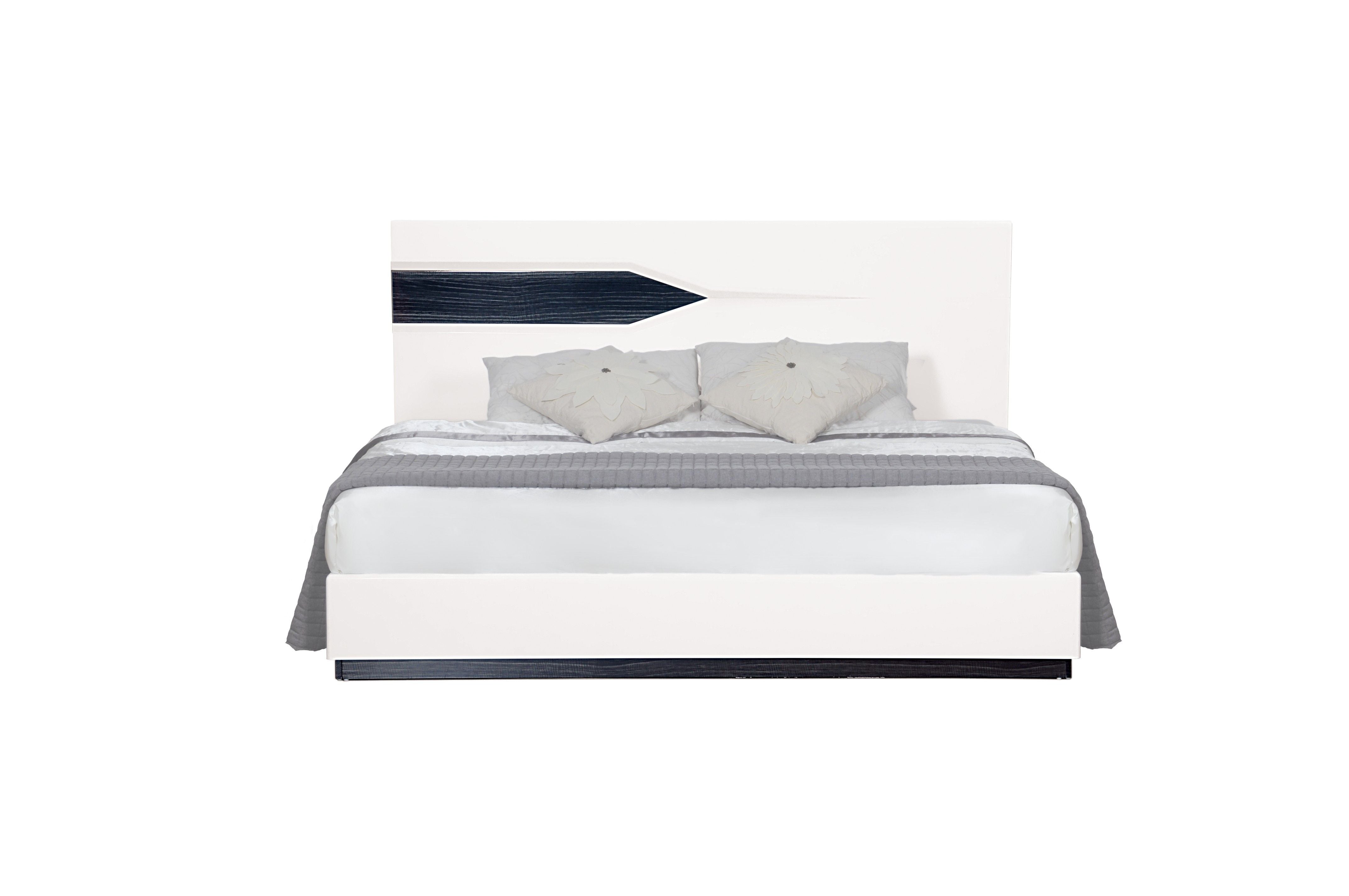 Vios - Queen Zebra Bed - White