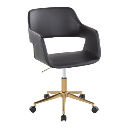 Margarite - Contemporary Task Chair - Gold / Black