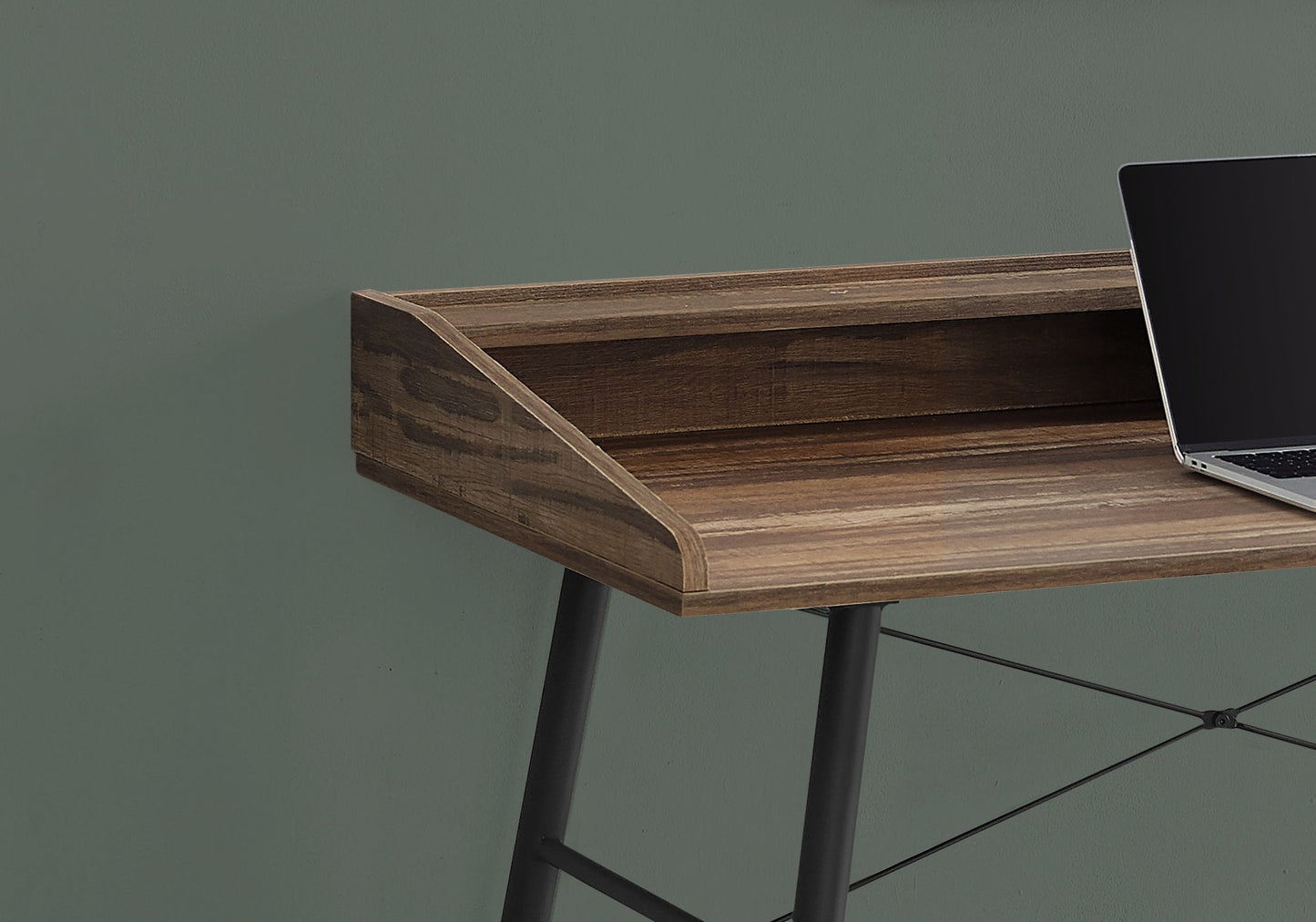 Computer Desk For Home Office, Laptop, Storage Shelves, Versatile Placement - Brown