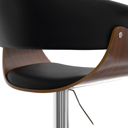 Sheldon - Adjustable Swivel Bar Stool - Black