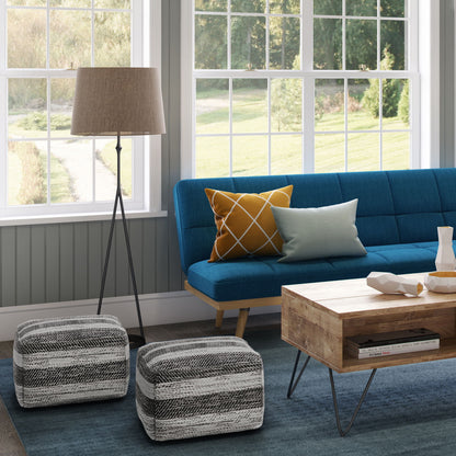 Clay - Square Pouf - Gray Melange