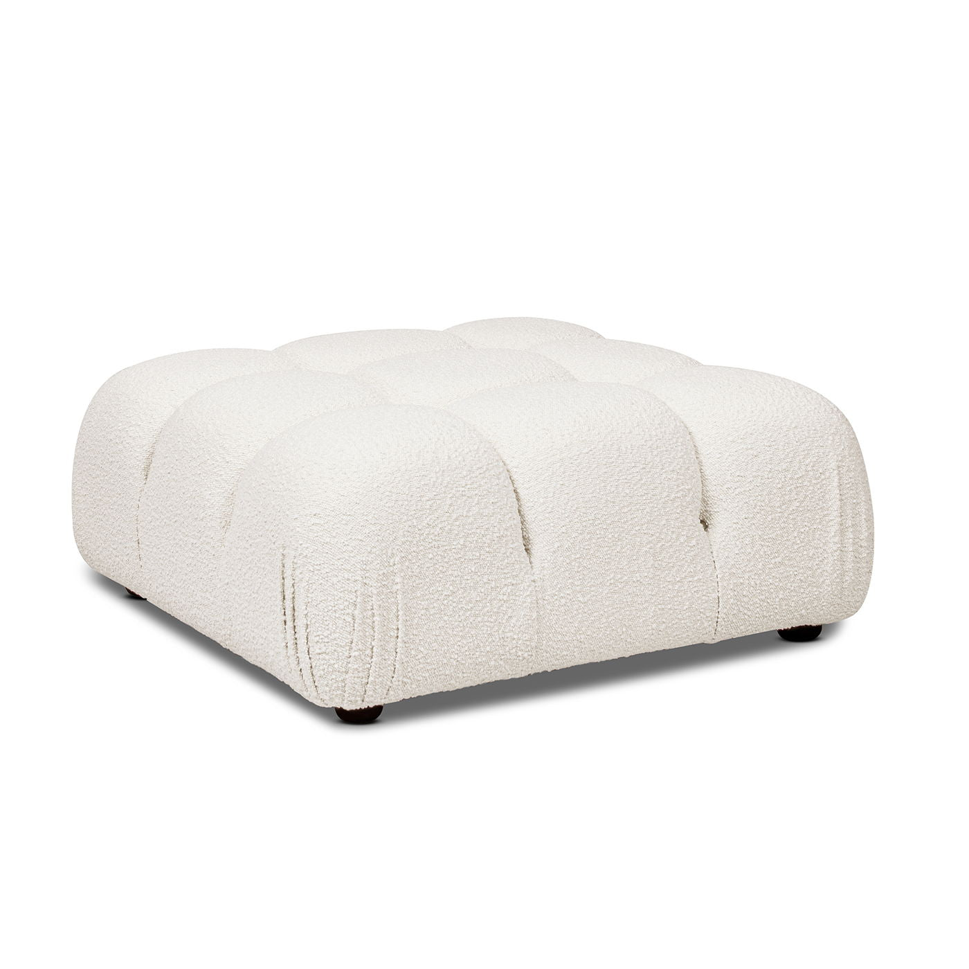 Marcel - Bubble Modular Modern Cocktail Ottoman - Ivory White