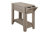Accent Side Table, Storage, Lamp, Transitional - Taupe