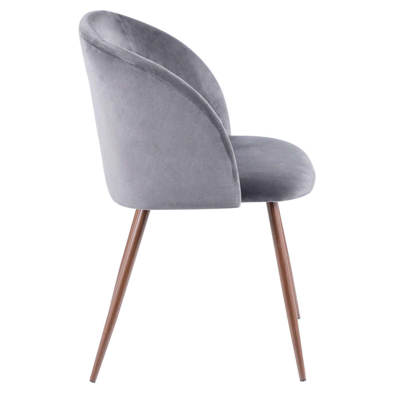 Fran - Contemporary Dining / Chair (Set of 2) - Walnut / Gray