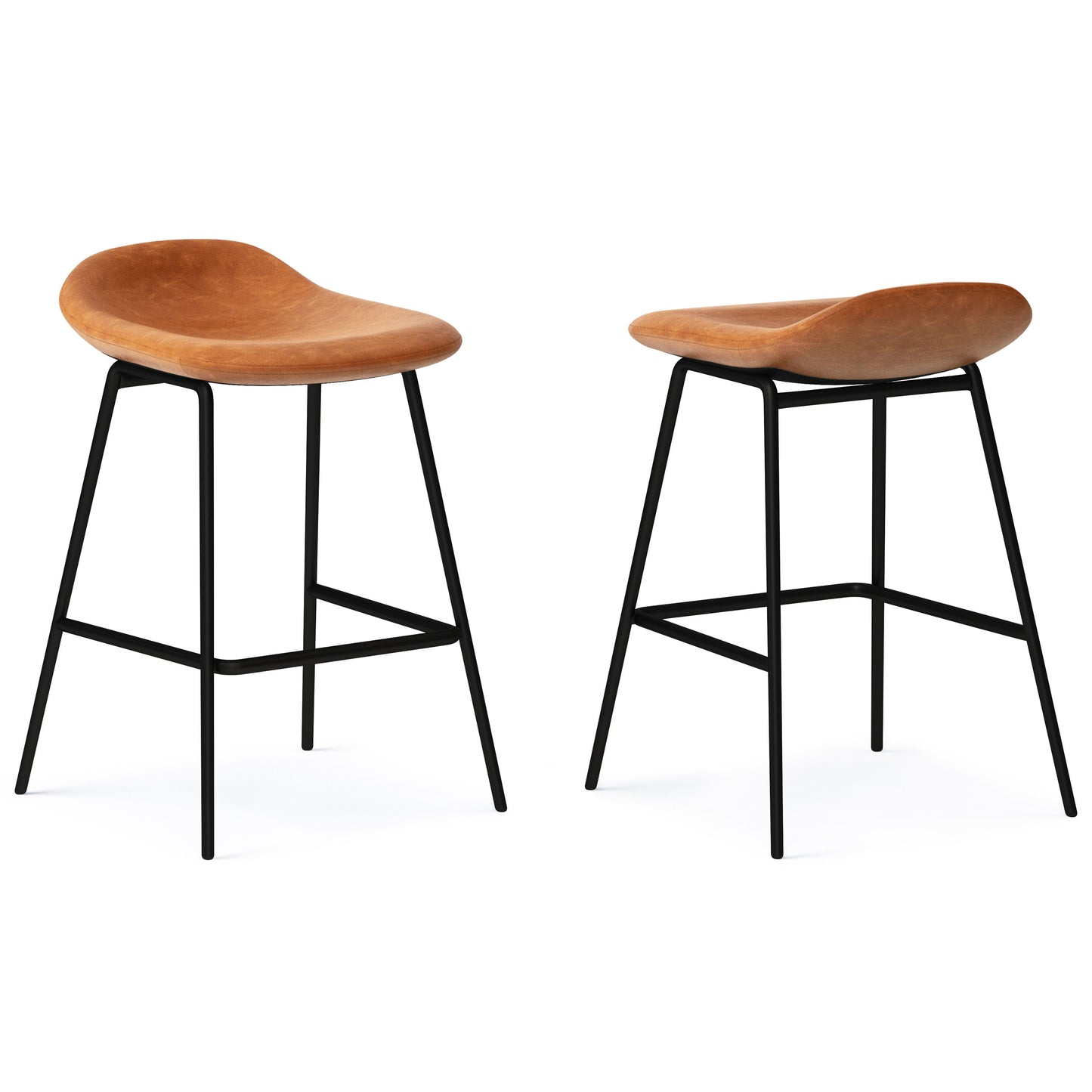 Dafney - Counter Height Stool (Set of 2) - Camel Brown
