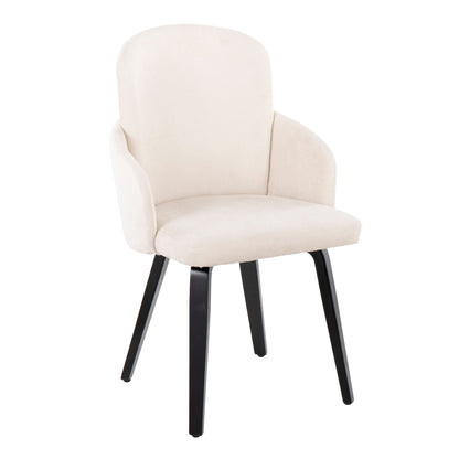 Dahlia - Contemporary Dining Chair (Set of 2) - Black / Cream