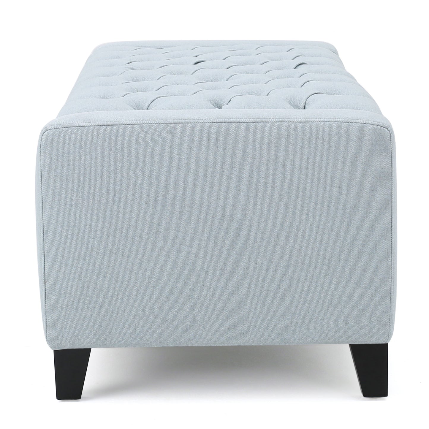 Stylish Guernsey Ottoman With Storage Function - Light Sky