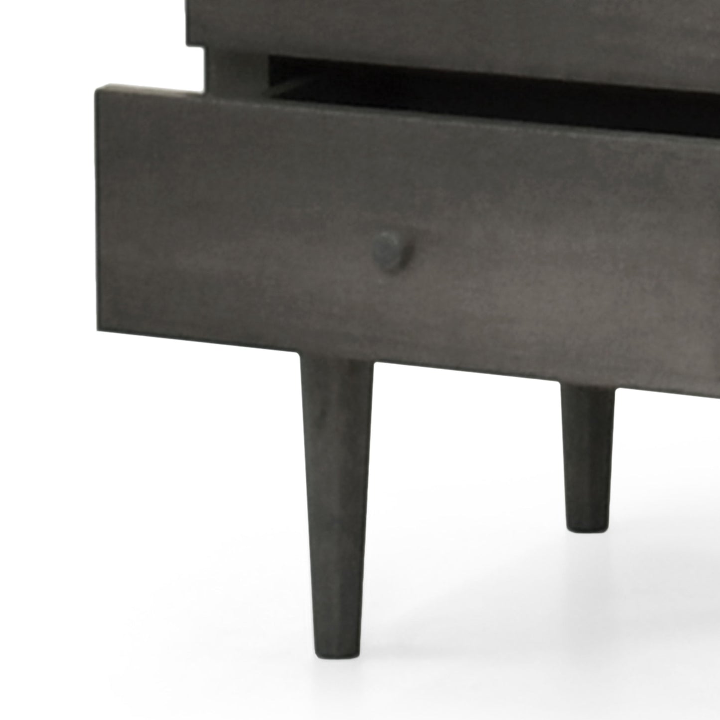 Nystrom - Mid Century Modern 2 Drawer Nightstand - Gray