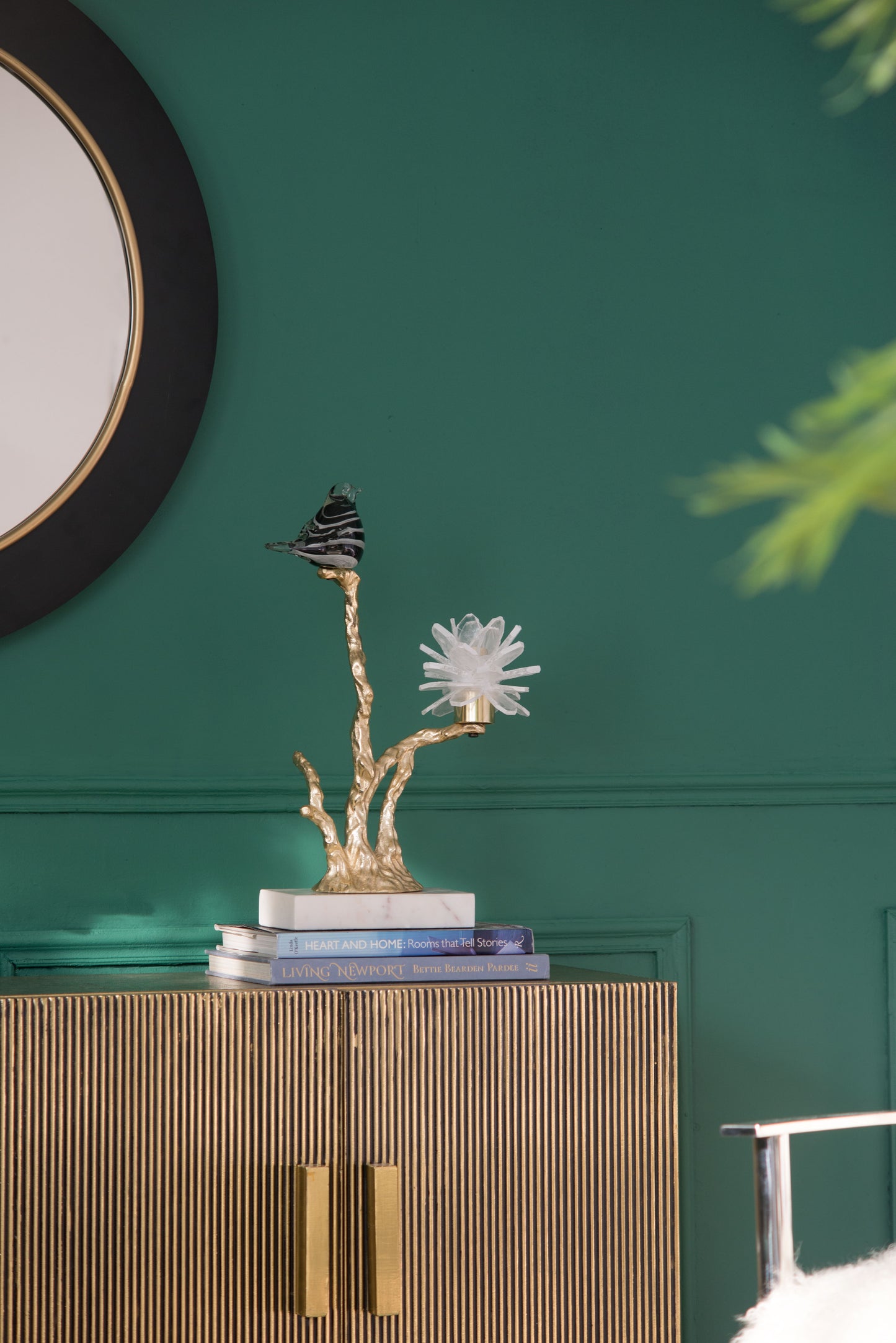 Candle Holder With Marble Stand - Multicolor