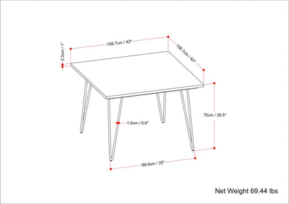 Hunter - Square Dining Table - Natural - Wood