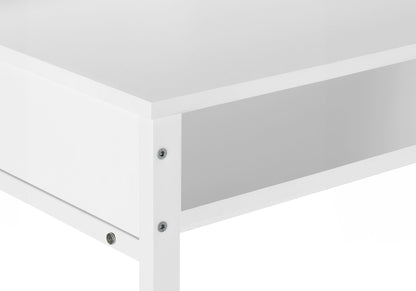 Computer Desk, Home Office, Standing, Storage Shelves, Laptop, Contemporary & Modern - White