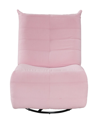 Georgena - Corduroy Swivel Glider Recliner - Pink