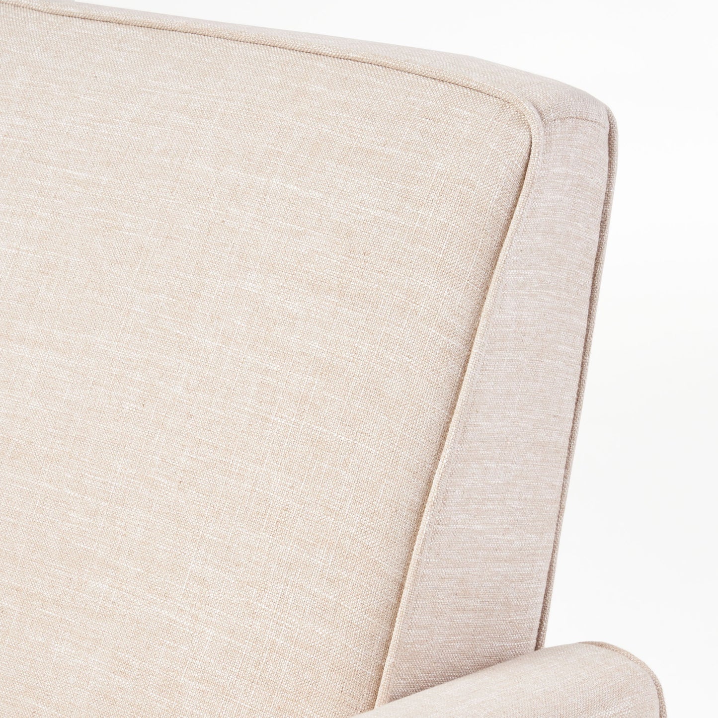 Linen Push Back Chair For Elegant Home - Light Beige