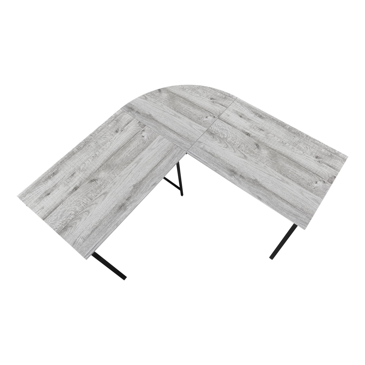 Computer Desk, Home Office, Corner, L Shape, Laptop, Contemporary / Modern - Gray