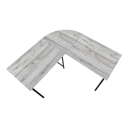Computer Desk, Home Office, Corner, L Shape, Laptop, Contemporary / Modern - Gray