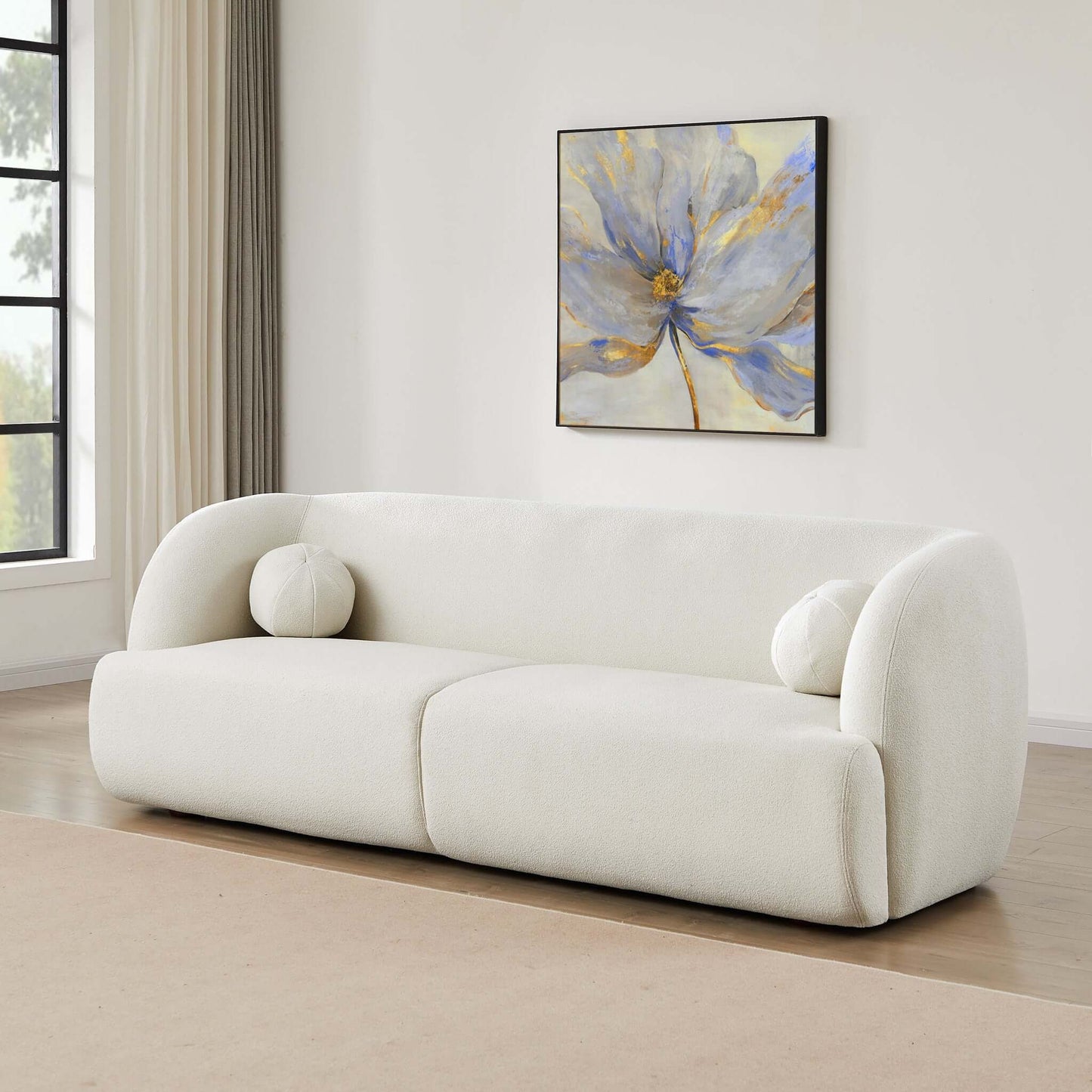Anna - French Boucle Sofa - White