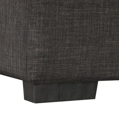 Convertible Ottoman Sleeper With Memory Mattress And Tufted Design, Folding Sofa Bed - Dark Gray Linen