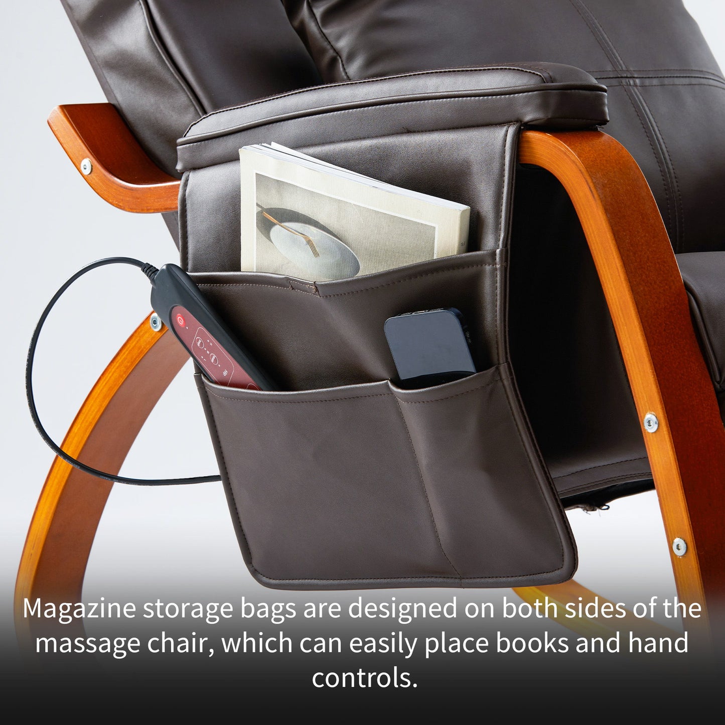 Massage Comfortable Relax Rocking Chair - Dark Brown