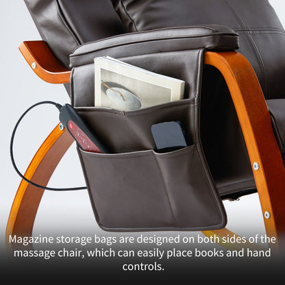 Massage Comfortable Relax Rocking Chair - Dark Brown