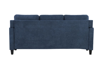 Horatio - Chenille 3 Seater Sofa - Navy