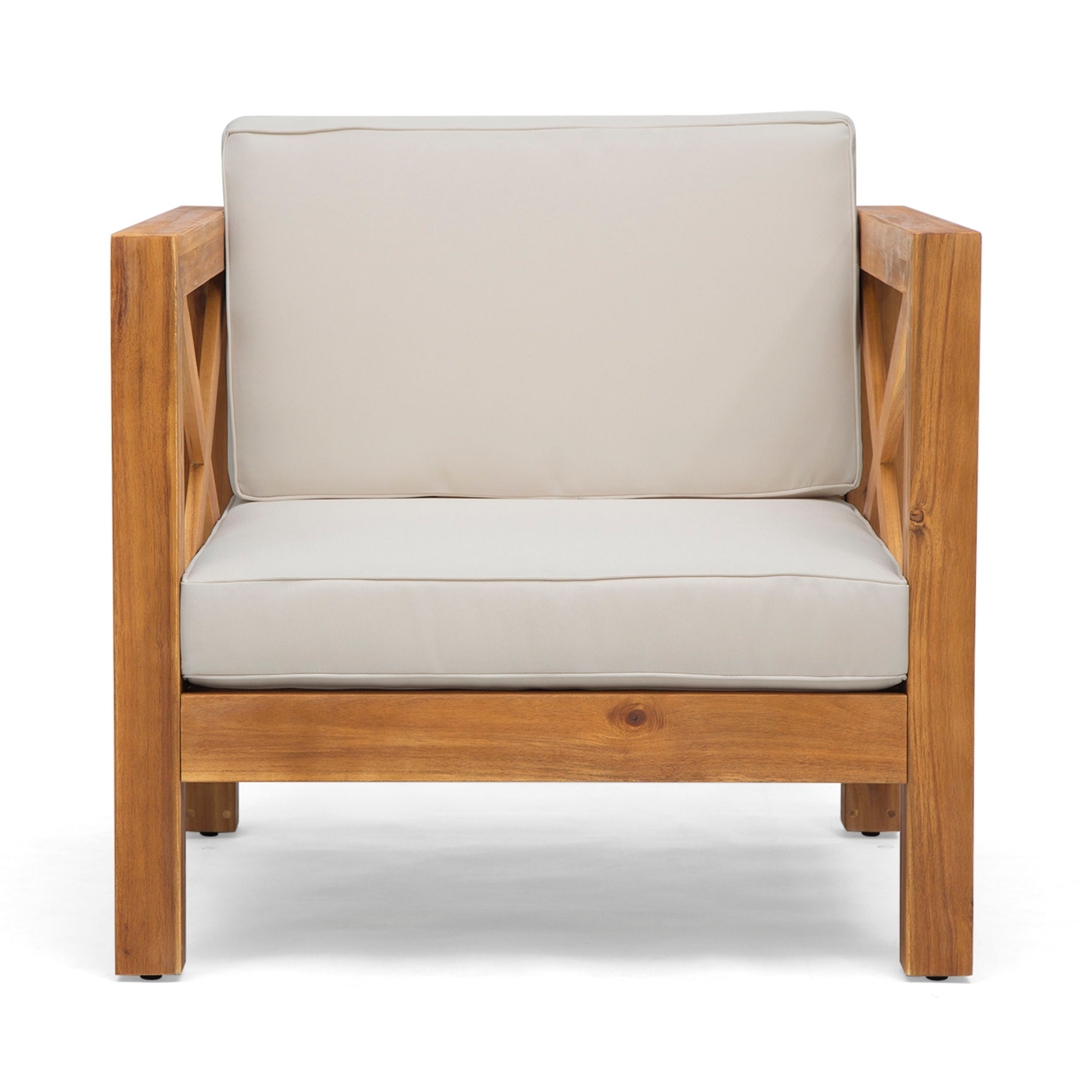Brava - Modern Club Chair With Water Resistant Cushions - Beige
