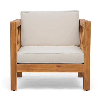 Brava - Modern Club Chair With Water Resistant Cushions - Beige