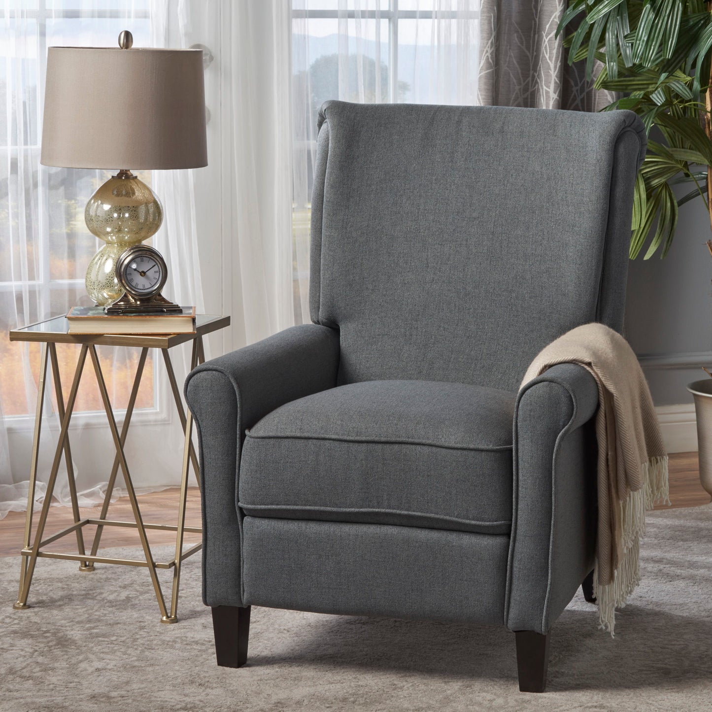 Manual Standard Recliner - Charcoal