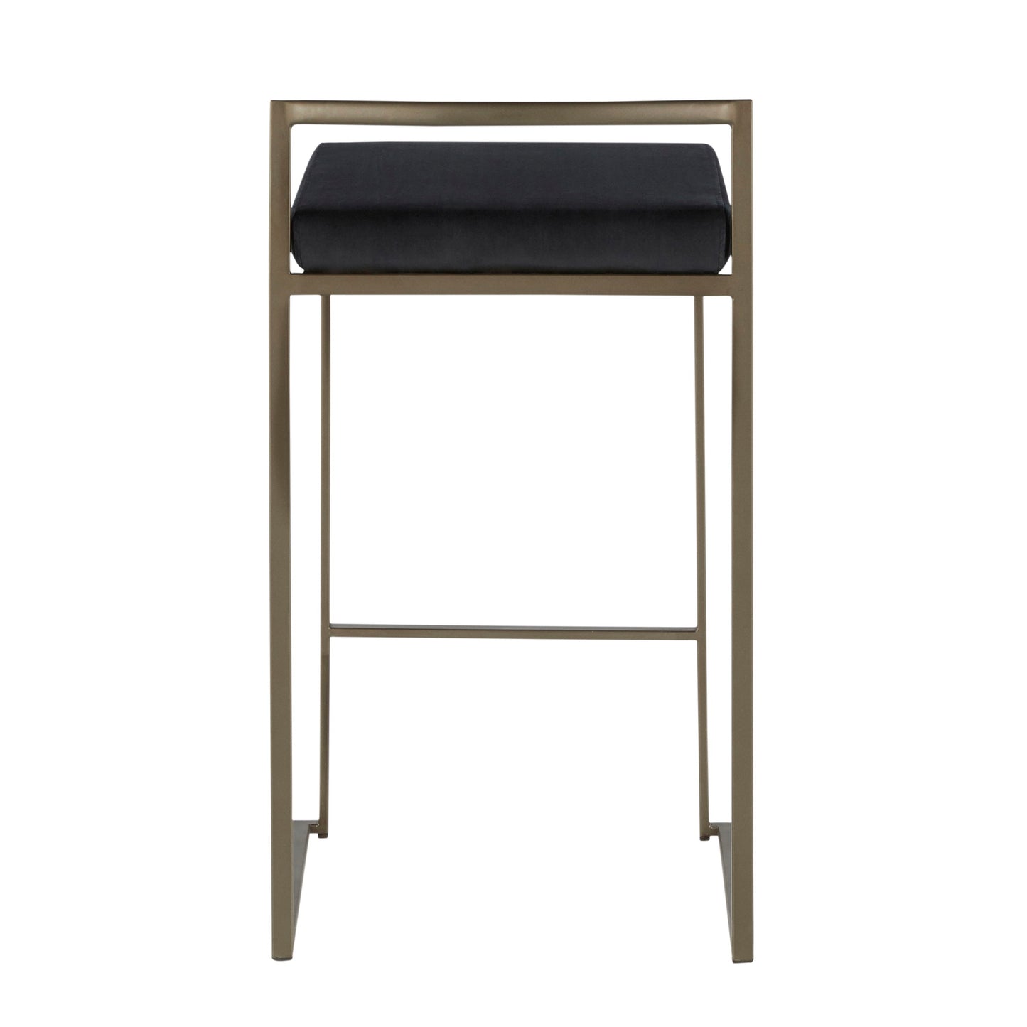 Fuji - Industrial, Stackable Counter Stool (Set of 2) - Black