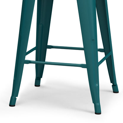 Rayne - Counter Height Stool (Set of 4) - Teal Blue