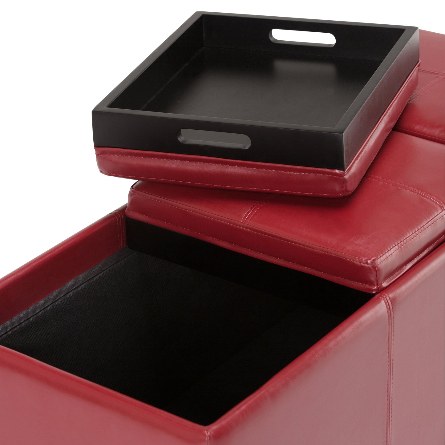 Avalon - Storage Ottoman - Red