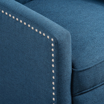 Manual Wing Chair Recliner - Blue