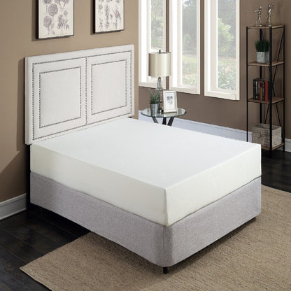 10" Plush Gel Memory Foam Mattress For Twin Long Size Bed With Cooling Technology Aloe Vera Cover - White