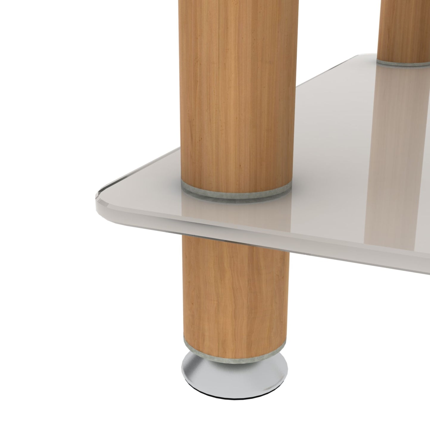 Side Table, 2 Tier Space End Table, Modern Night Stand, Sofa Table, Side Table With Storage Shelve - White / Oak